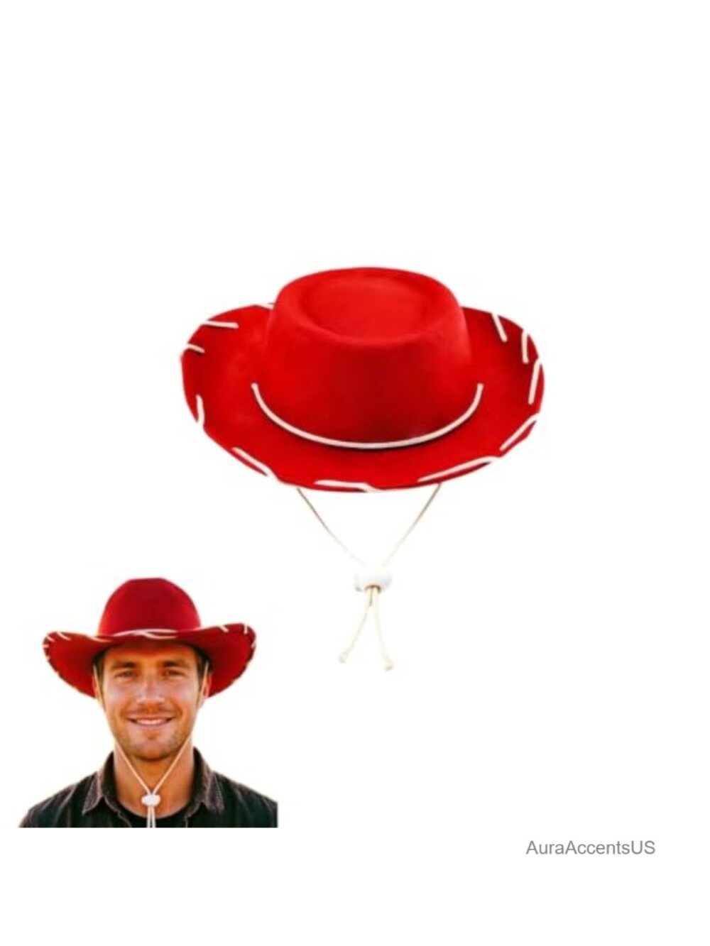 Wide Brim Felt Cowboy Hat Western Rancher Costume Accessory Adult